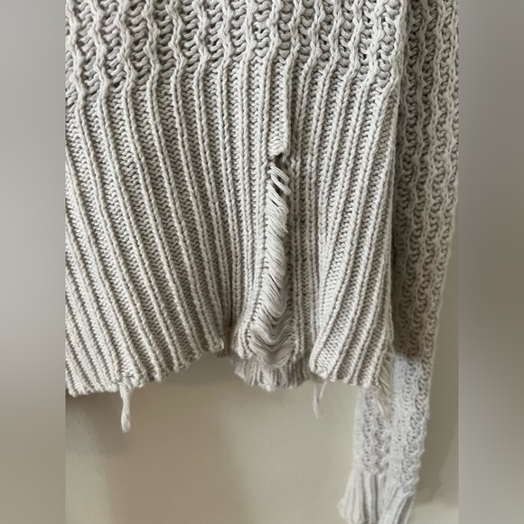 DL196 FREEMAN ALLEY V-NECK DISTRESSED KNIT PULLOVER SWEATER XS - Picture 4 of 7